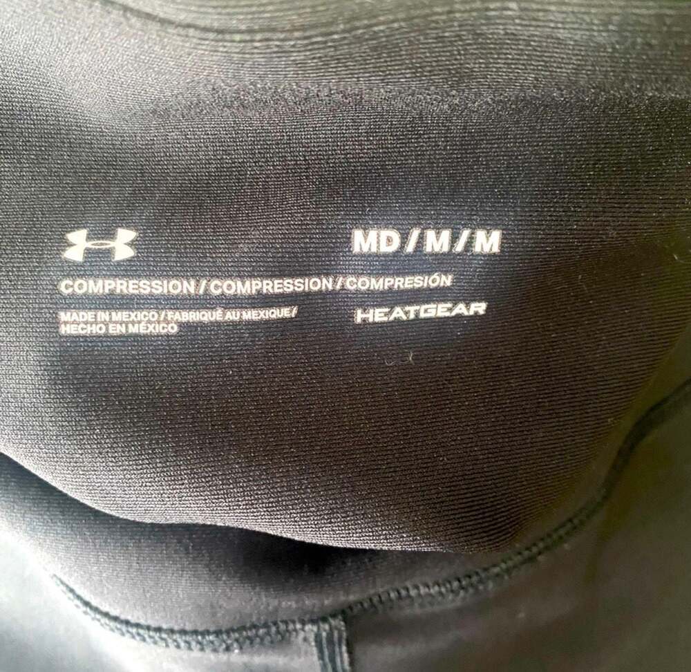 Under Armour HeatGear Compression Lattice Ankle Crop Leggings Black Size Medium